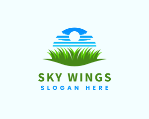 Sky Grass Lawn Care logo design