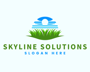 Sky Grass Lawn Care logo design