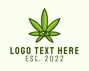 Eye Care - Marijuana Weed Eye logo design