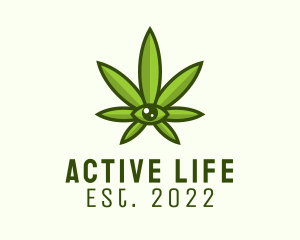 Organic Product - Marijuana Weed Eye logo design
