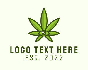 Pupil - Marijuana Weed Eye logo design