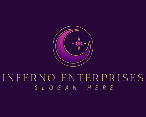 Crescent Moon Star logo design