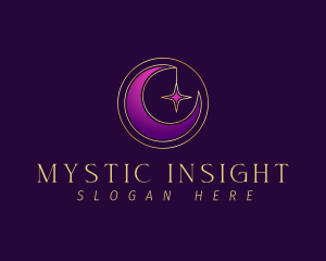 Psychic - Crescent Moon Star logo design