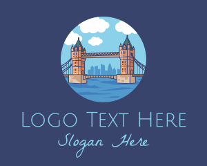 Infrastructure - London Tower Bridge Landmark logo design