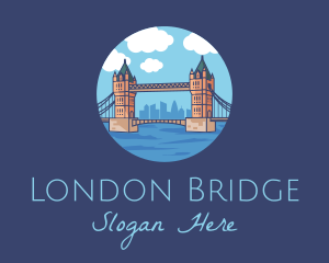 London - London Tower Bridge Landmark logo design