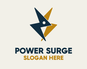 Surge - Electric Thunder Scissors logo design