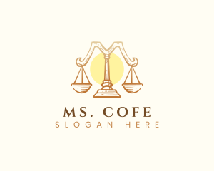 Legal Justice Letter M logo design