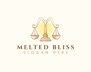 Legal Justice Letter M logo design