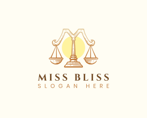 Legal Justice Letter M logo design