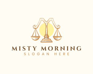 Legal Justice Letter M logo design