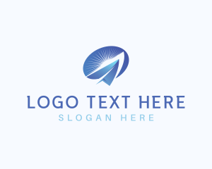 Logistic - Paper Plane Aviation logo design