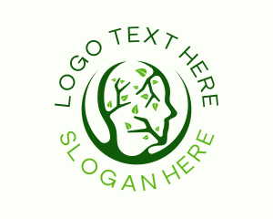 Environmental - Green Human Leaf Wellness logo design