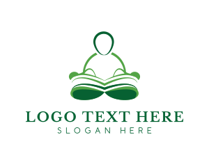 Stretch - Human Yoga Book logo design