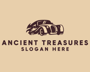 Retro Limousine Car logo design