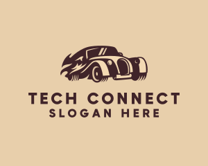 Vehicle - Retro Limousine Car logo design