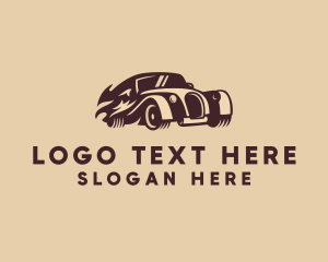 Car Collector - Retro Limousine Car logo design