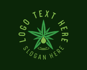 Weed - Medical Leaf Droplet logo design