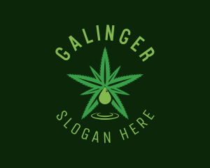 Cannabis - Medical Leaf Droplet logo design