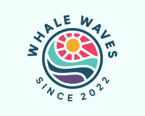 Wave Summer Beach  logo design