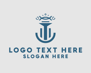 Torch - Professional Pillar Letter T logo design