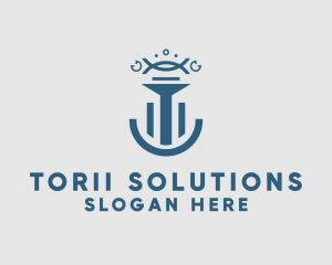 Professional Pillar Letter T logo design