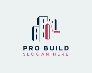 Building Paint Roller logo design