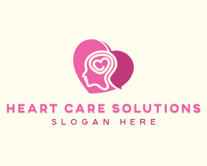 Mental Wellness Psychology Heart logo design