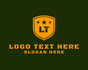 Military Base - Army Military Shield Star logo design