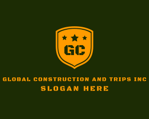 Army Military Shield Star Logo