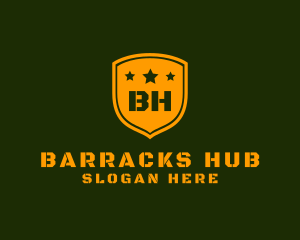 Barracks - Army Military Shield Star logo design