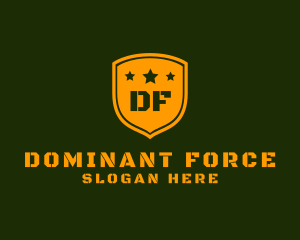 Army Military Shield Star logo design