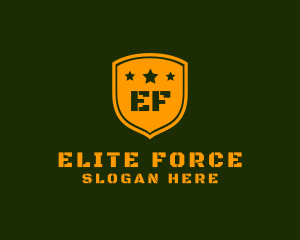 Army Military Shield Star logo design