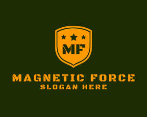 Army Military Shield Star logo design