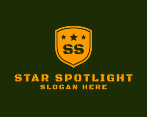 Army Military Shield Star logo design