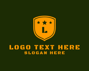 Army Military Shield Star Logo