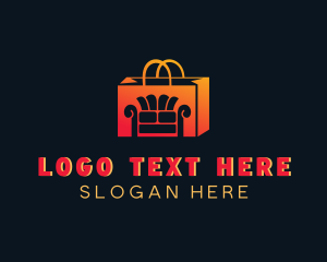Bag - Sofa Furniture Shopping logo design