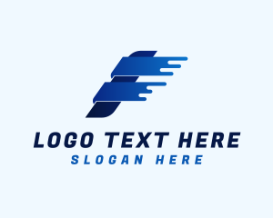 Letter F - Fast Racing Gaming logo design