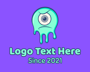 Slime - Eyeball Slime Monster logo design