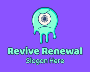 Eyeball Slime Monster  Logo