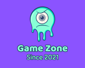 Drip - Eyeball Slime Monster logo design