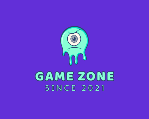 Eyeball Slime Monster  logo design