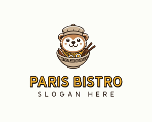 Bear Asian Noodles logo design