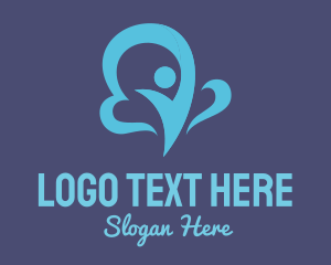 Sky - Blue Cloud Man logo design