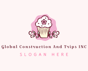 Baking - Flower Muffin Cupcake logo design