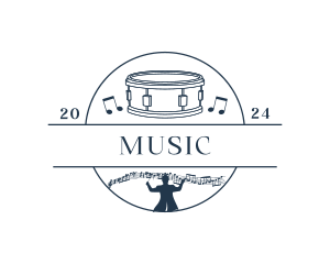 Musical Drum Instrument logo design