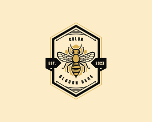 Beehive - Bee Hexagon Beehive logo design