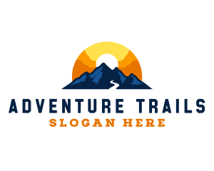 Trekking - Peak Mountain Trekking logo design