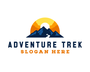 Trekking - Peak Mountain Trekking logo design