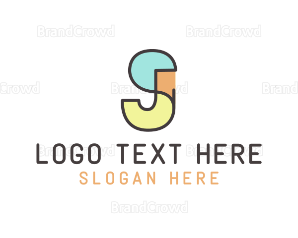 Modern Creative Shapes Letter S Logo