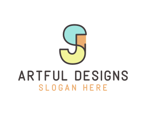 Modern Creative Shapes Letter S logo design